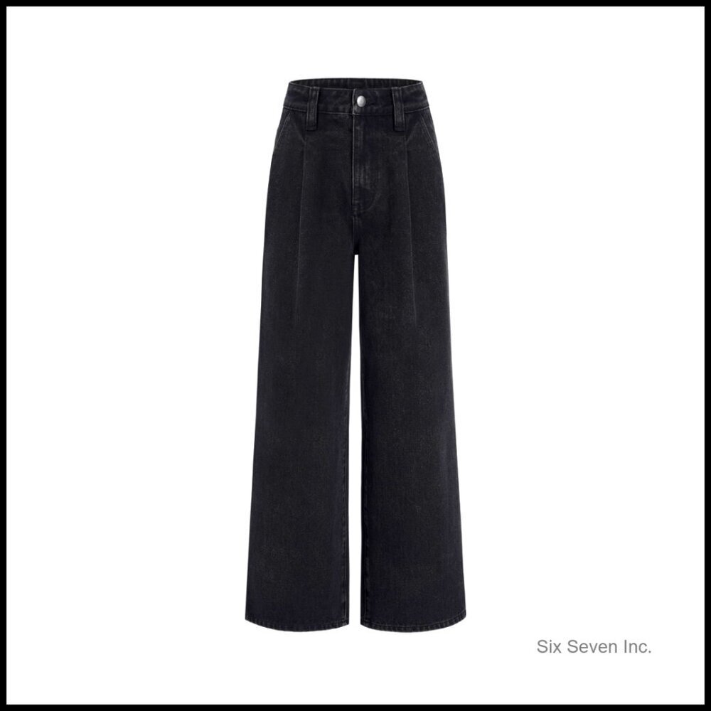 High Waist Wide Leg Jeans Oversized Straight Leg Trousers Baggy Denim Pants
